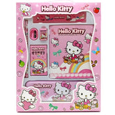 Huitich 8 piece Hello Kitty school kit with pink stationery items featuring Hello Kitty designs